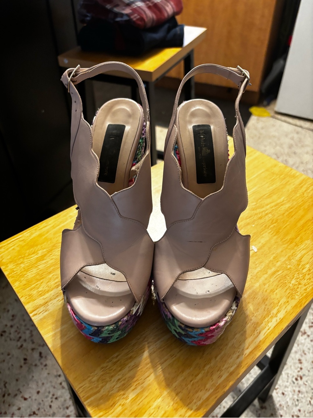 Michele Lopriore Albano slingback wedge sandal 8.5